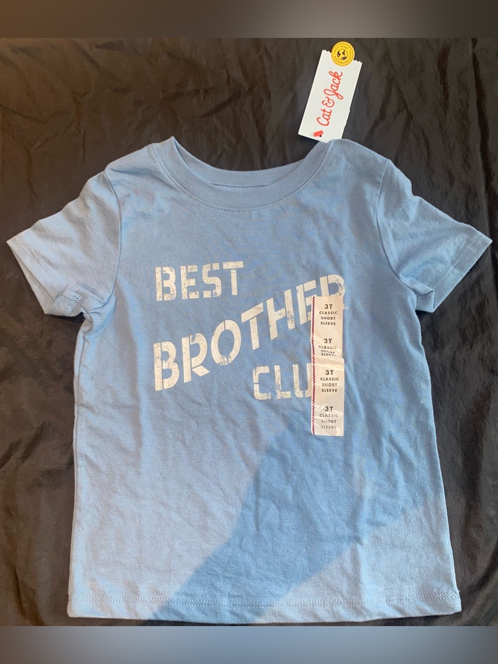 Cat & Jack Light Blue "Best Brother Club" Short Sleeve Tee